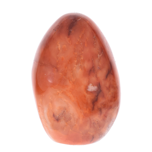 Polished piece of natural carnelian gemstone, with a height of 10.5cm. Buy online shop.