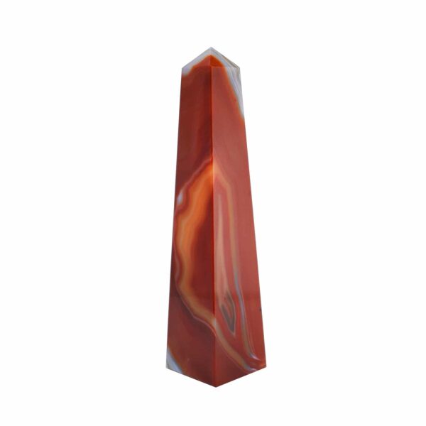 Brown agate obelisk gemstone 17,5cm