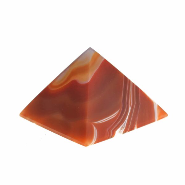 Pyramid made of natural brown Agate gemstone, with a height of 4cm. Buy online shop.