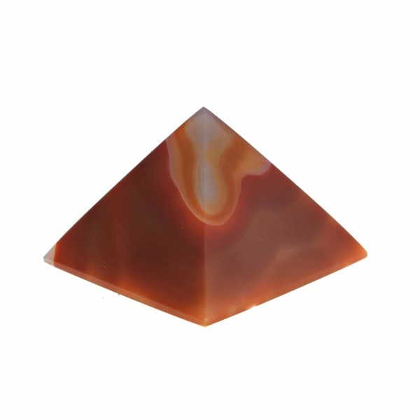 Pyramid made of natural brown Agate gemstone, with a height of 4cm. Buy online shop.