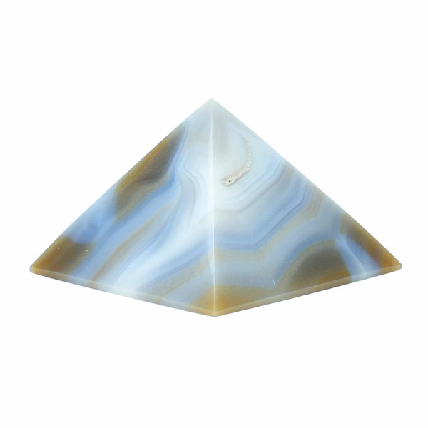 Pyramid made of natural Agate gemstone, with a height of 4cm. Buy online shop.
