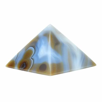 Pyramid made of natural Agate gemstone, with a height of 4cm. Buy online shop.