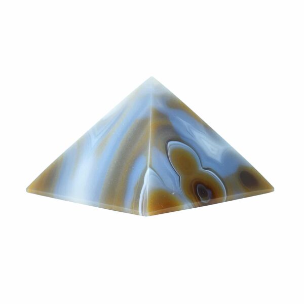 Pyramid made of natural Agate gemstone, with a height of 4cm. Buy online shop.