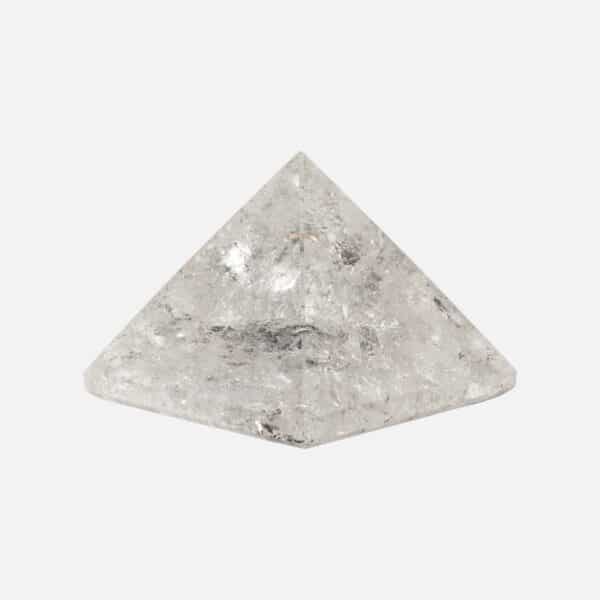 A 4cm pyramid made from natural crystal quartz. Buy online shop.