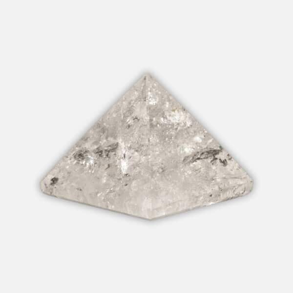 A 4cm pyramid made from natural crystal quartz. Buy online shop.