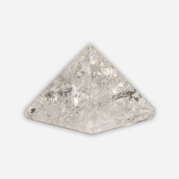 A 4cm pyramid made from natural crystal quartz. Buy online shop.