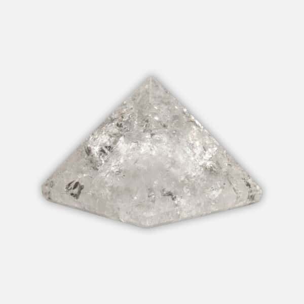 A 4cm pyramid made from natural crystal quartz. Buy online shop.