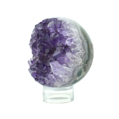 Amethyst geode gemstone sphere 6cm