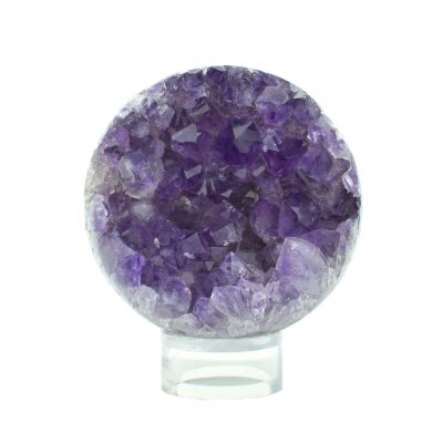 Amethyst geode gemstone sphere 6cm