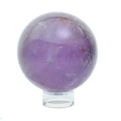 Sphere made of natural Amethyst with a diameter of 6cm. Combine tasteful decoration with the energy of nature! Immediately available online on our e-shop!