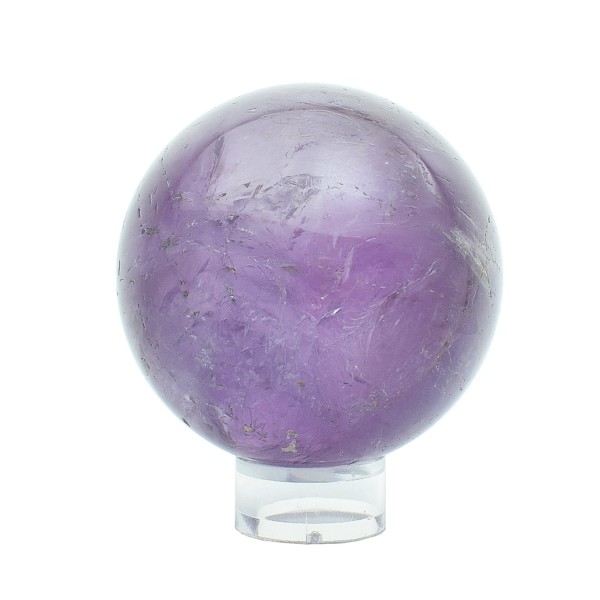 Sphere made of natural Amethyst with a diameter of 6cm. Combine tasteful decoration with the energy of nature! Immediately available online on our e-shop!
