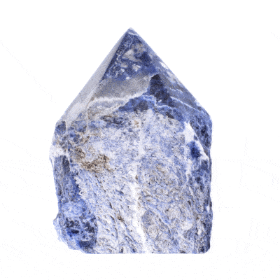 Point made of natural Sodalite gemstone with polished top and a height of 11cm. Buy online shop.