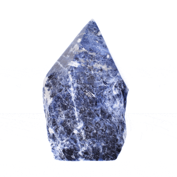 Point made of natural Sodalite gemstone with polished top and a height of 11cm. Buy online shop.