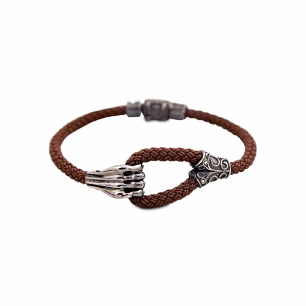 Handmade sterling silver rubber bracelet. Buy online shop.