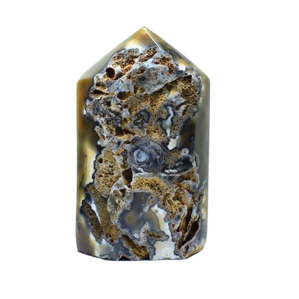 Point made of Agate with crystals of quartz inside. A wonderful decorative that will make your place beautiful! Buy online shop.