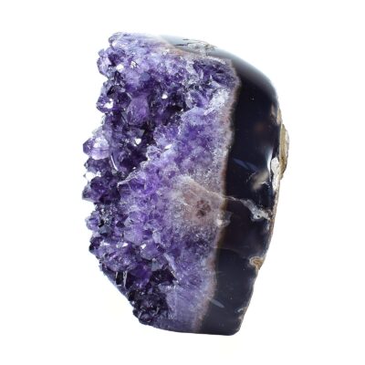 Natural amethyst piece with polished outline and a height of 13cm. Buy online shop.