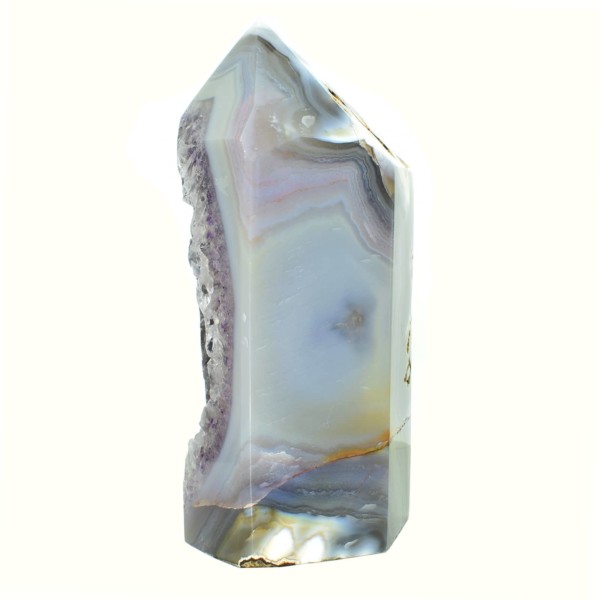 Agate point with crystals of amethyst, with a height of 14cm. Buy online shop.