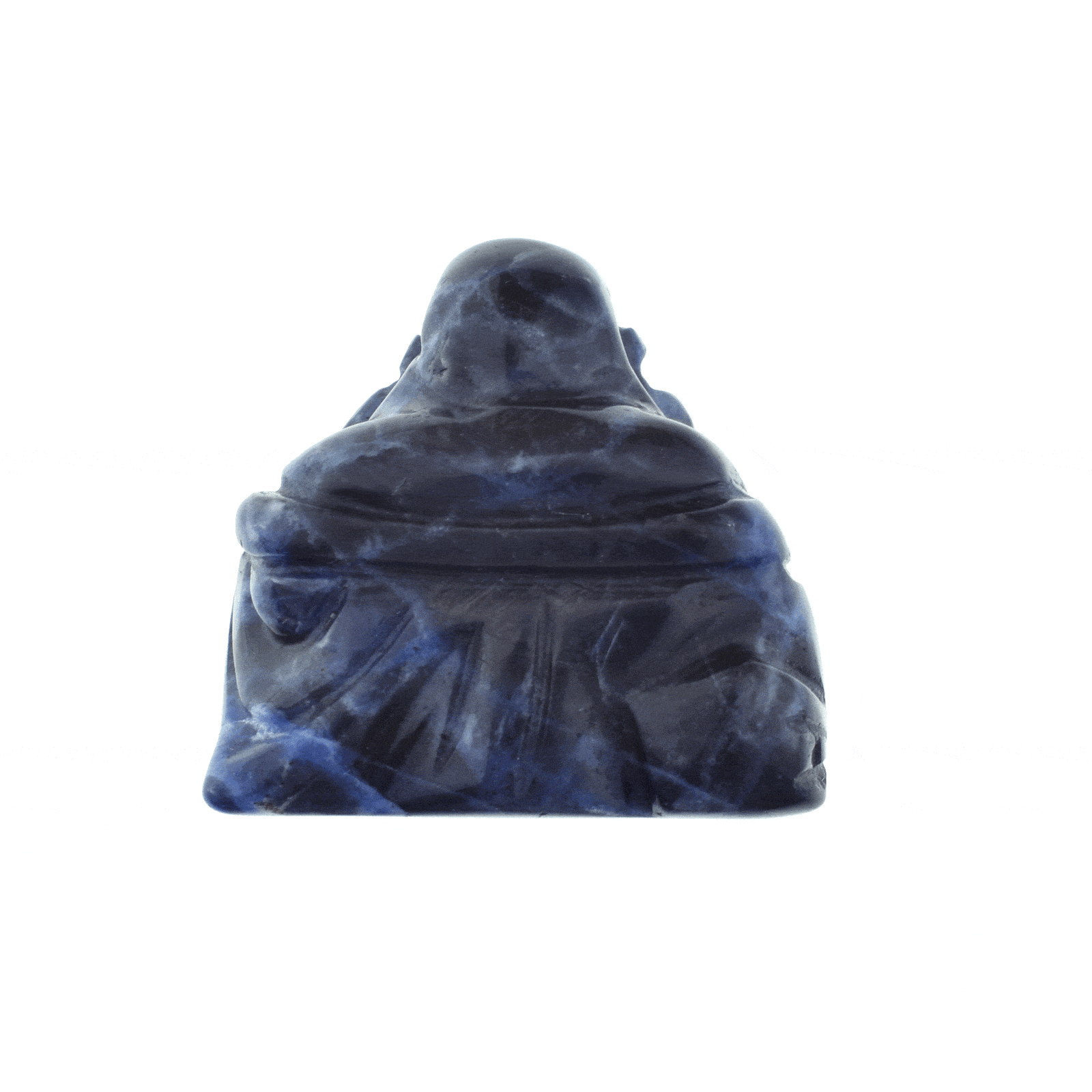 Φυσική πέτρα Σοδάλιθου σκαλισμένη στη μορφή Βούδα. Αγοράστε online shop.