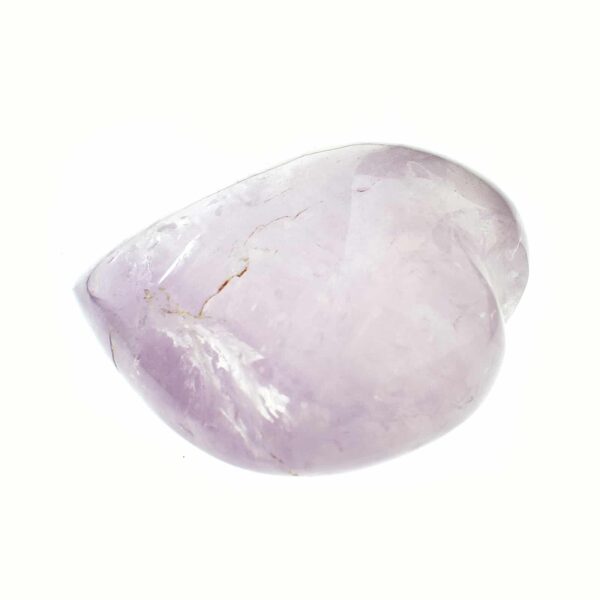 Heart made of natural amethyst gemstone, with a height of 5cm. Buy online shop.