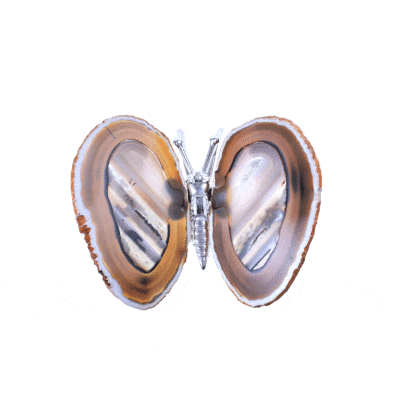 *Decorative butterfly crafted from natural Agate stone with a metal body, measuring 10.5 cm. **The wings, made from genuine polished Agate slices, highlight the unique beauty of the natural stone