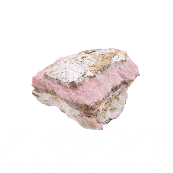Raw 9cm piece of natural pink opal gemstone. Buy online shop.
