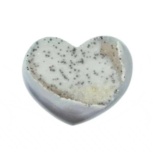 Heart made of Agate with crystal quartz, with a length of 8cm.Buy online shop.