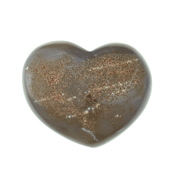 Καρδιά από Αχάτη με κρύσταλλα χαλαζία, μήκους 8cm. Αγοράστε online shop.
