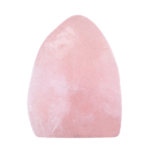 Γυαλισμένο κομμάτι φυσικής πέτρας ροζ Χαλαζία, ύψους 12,5cm. 