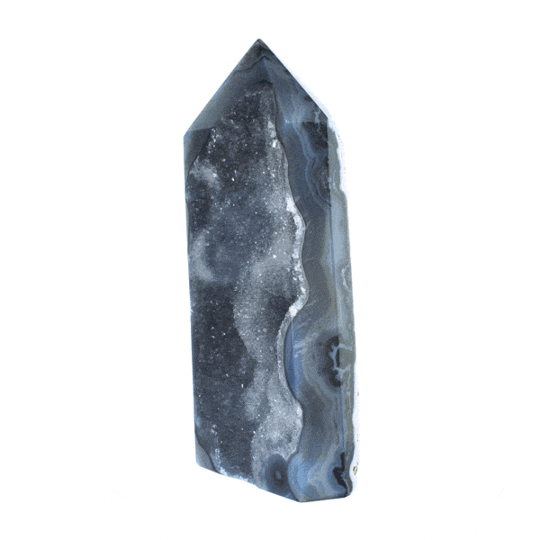 Point από φυσικό πέτρωμα Αχάτη με Κρύσταλλα Χαλαζία, ύψους 16cm. Αγοράστε online shop.