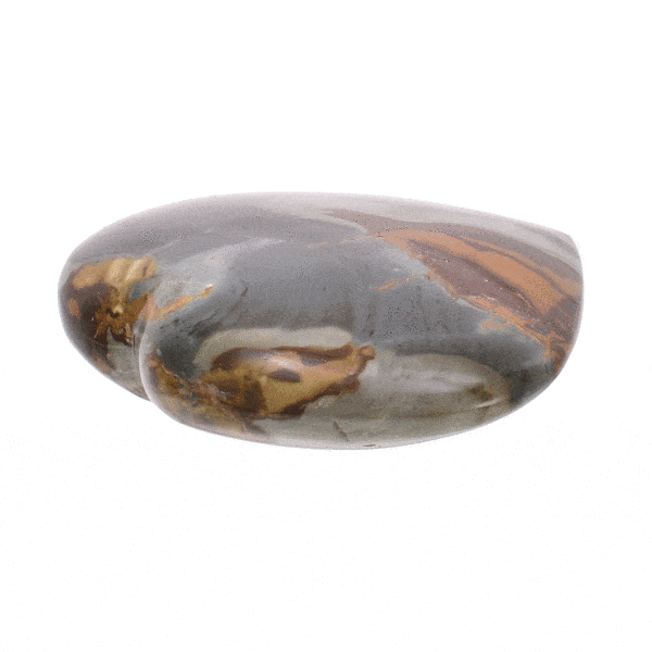 Heart made of natural ocean jasper gemstone, with a size of 8.5cm. Buy online shop.