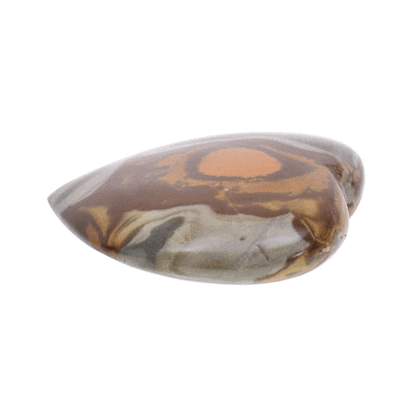 Καρδιά από φυσική πέτρα ίασπι του ωκεανού, μεγέθους 8,5cm. Αγοράστε online shop.