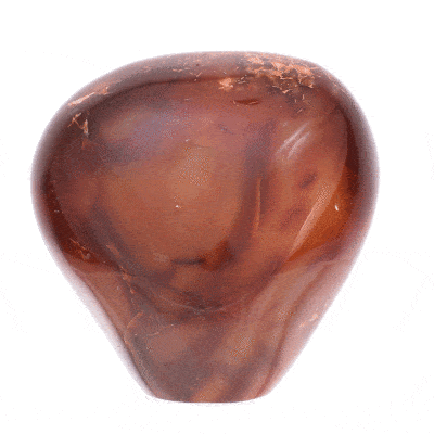 Γυαλισμένο κομμάτι φυσικής πέτρας καρνεόλης, μεγέθους 7,5cm. Αγοράστε online shop.