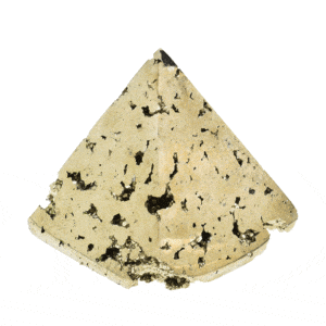 Pyramid made of natural Pyrite gemstone, with a height of 5.5cm. Buy online shop.