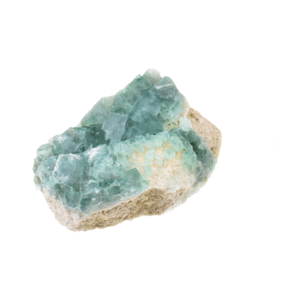Raw piece of natural, green fluorite stone, 10cm in size.