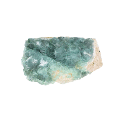 Raw piece of natural, green fluorite stone, 10cm in size.