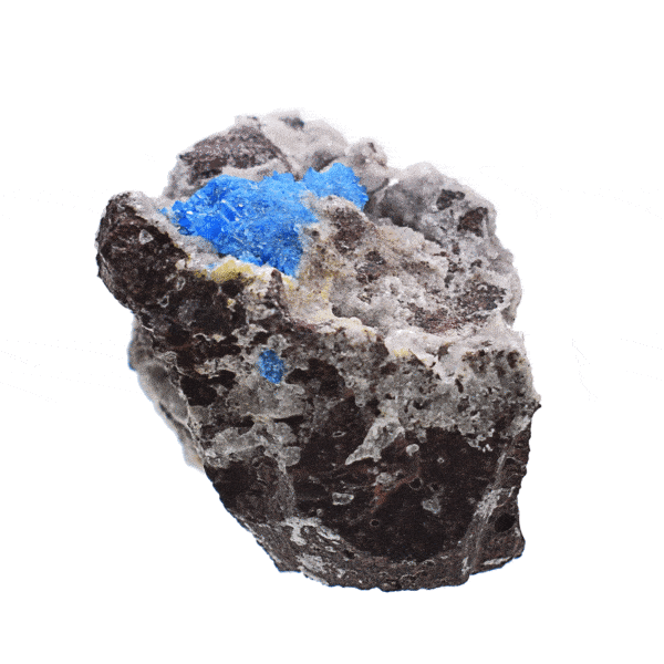 Raw piece of natural cavansite gemstone, with a size of 4cm. Buy online shop.