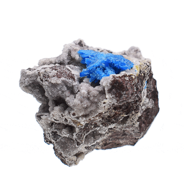 Raw piece of natural cavansite gemstone, with a size of 4cm. Buy online shop.