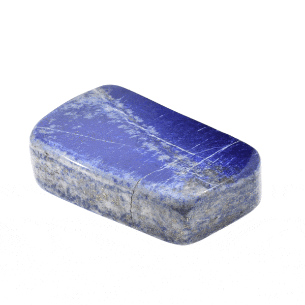 Polished piece of natural Lapis Lazuli gemstone with a size of 9cm. Buy online shop.