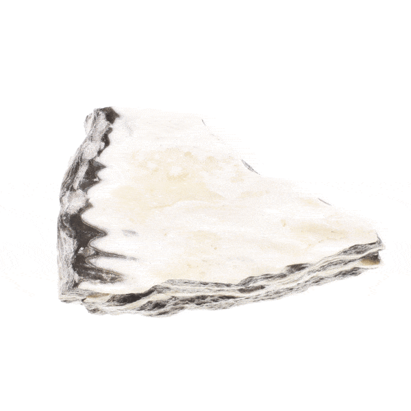 Ακατέργαστο κομμάτι φυσικής πέτρας καλσίτη ζέβρα, μεγέθους 10,5cm. Αγοράστε online shop.