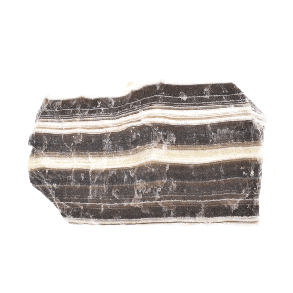 Ακατέργαστο κομμάτι φυσικής πέτρας καλσίτη ζέβρα, μεγέθους 10,5cm. Αγοράστε online shop.