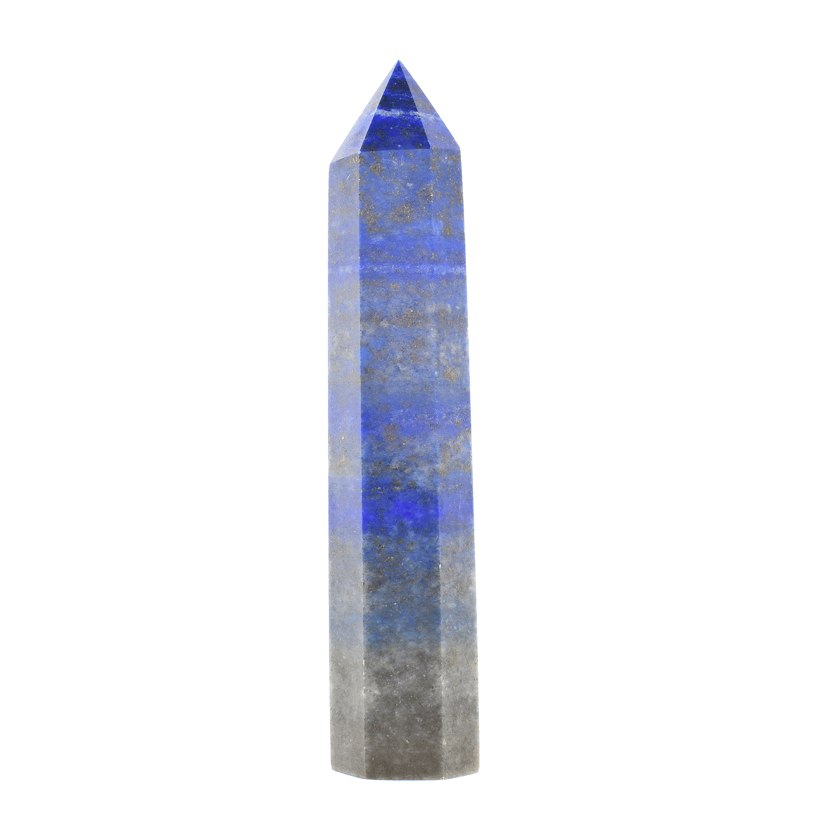 Φυσική πέτρα Λάπι Λάζουλι σκαλισμένη σε μορφή point, ύψους 10cm. Αγοράστε online shop.