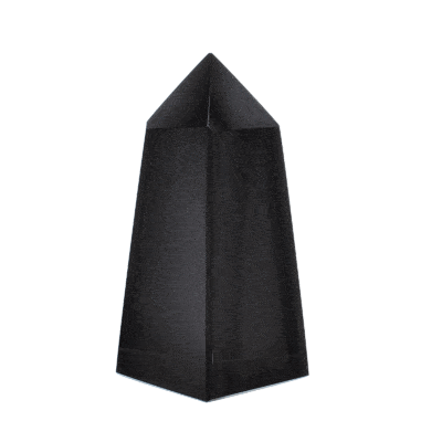 Obelisk made of natural gold obsidian gemstone, with a height of 9cm. Buy online shop.