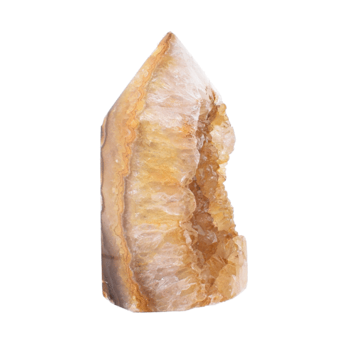 Point φυσική πέτρας αχάτη με κρύσταλλα χαλαζία, ύψους 7cm. Αγοράστε online shop. 