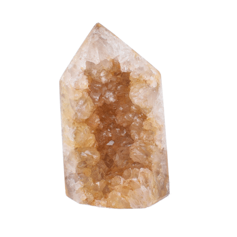 Point φυσική πέτρας αχάτη με κρύσταλλα χαλαζία, ύψους 7cm. Αγοράστε online shop. 