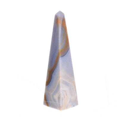 Οβελίσκος από φυσική πέτρα αχάτη, ύψους  16,5cm. Αγοράστε online shop.