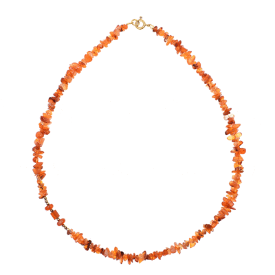 Handmade necklace made of natural carnelian and pyrite gemstones and gold plated sterling silver clasp. Buy online shop.