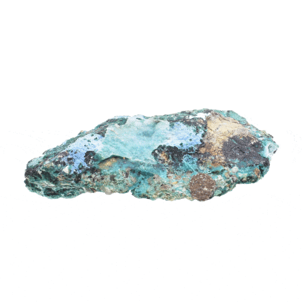 Raw piece of natural chrysocolla gemstone, with a size of 7cm. Buy online shop.