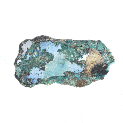 Raw piece of natural chrysocolla gemstone, with a size of 7cm. Buy online shop.