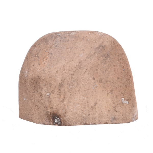 Ακατέργαστο κομμάτι φυσικής πέτρας κιτρίνη με γυαλισμένο περίγραμμα, ύψους 10cm. Αγοράστε online shop.