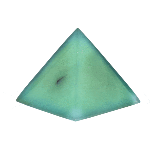 Πυραμίδα από φυσική πέτρα αχάτη τεχνητά χρωματισμένη, ύψους 5,5cm. Αγοράστε online shop.